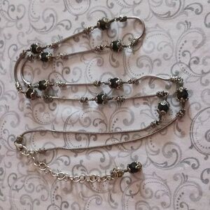Brighton Black Stations Beaded Necklace